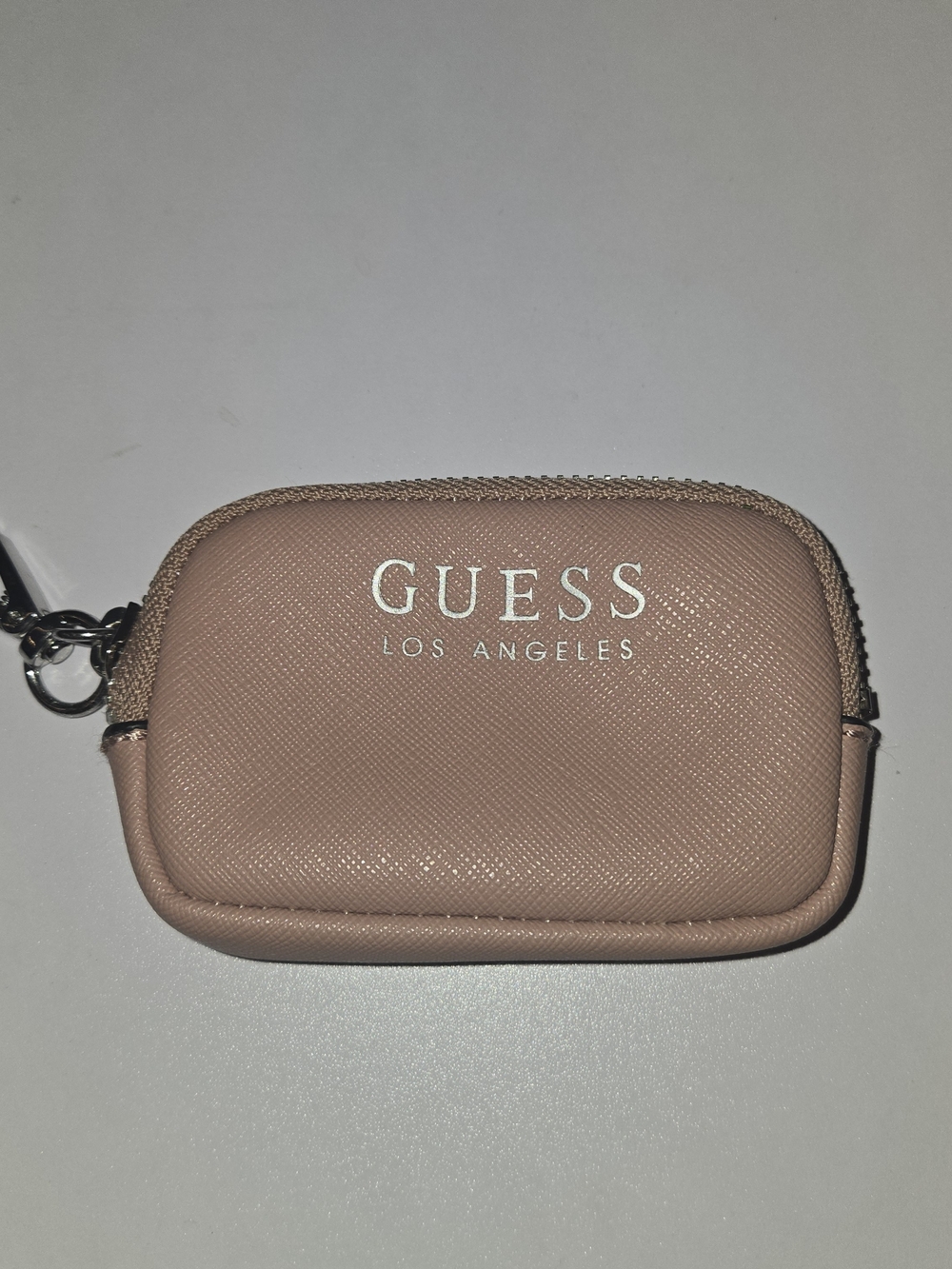GUESS Los Angeles Mini Coin Purse Keychain Pouch – Blush Pink, Excellent Cond
